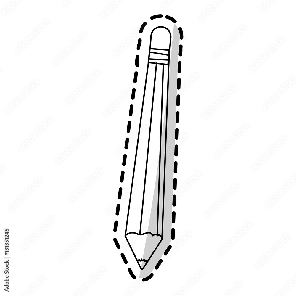 Pencil tool icon. Write office object and instrument theme. Isolated design. Vector illustration