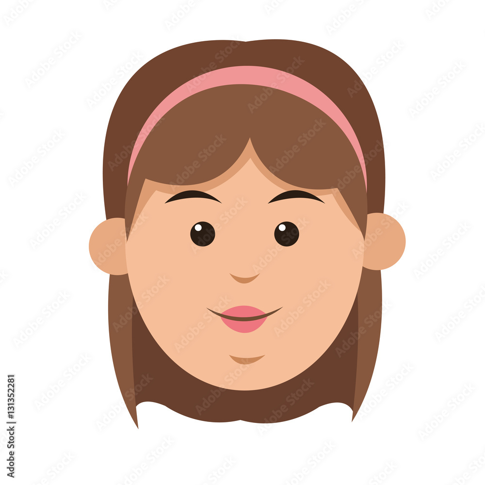 Woman icon. Girl female avatar person and people theme. Isolated design. Vector illustration Woman icon. Girl female avatar person and people theme. Isolated design. Vector illustration