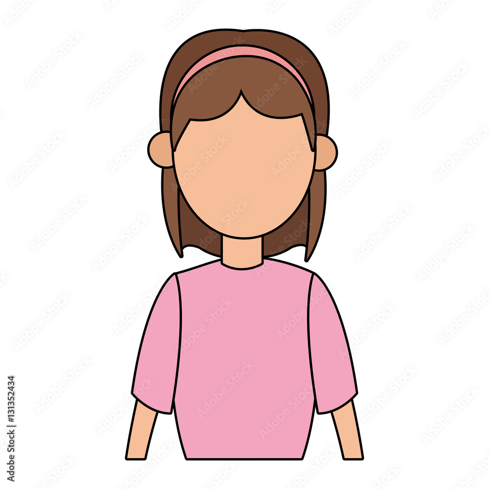 Woman icon. Girl female avatar person and people theme. Isolated design. Vector illustration Woman icon. Girl female avatar person and people theme. Isolated design. Vector illustration