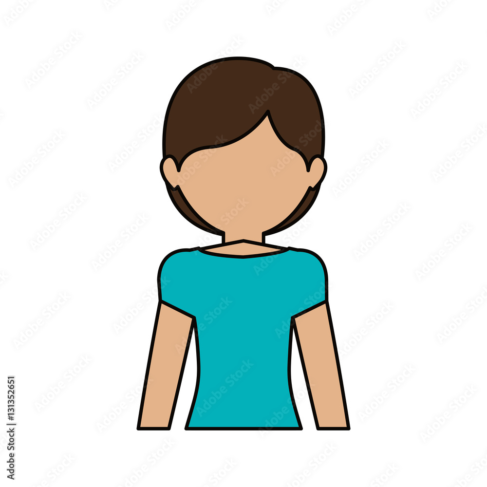 Woman icon. Girl female avatar person people and human theme. Isolated design. Vector illustration Woman icon. Girl female avatar person people and human theme. Isolated design. Vector illustration