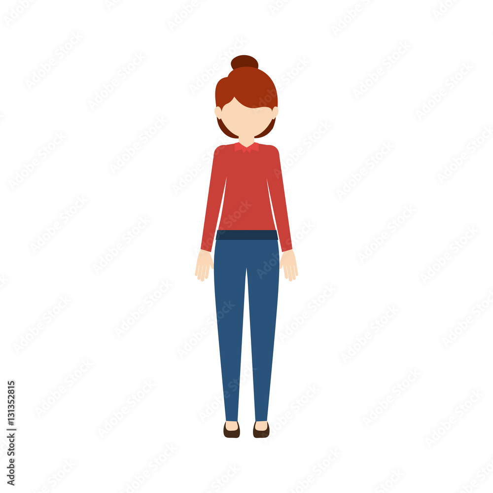 Woman icon. Girl female avatar person people and human theme. Isolated design. Vector illustration Woman icon. Girl female avatar person people and human theme. Isolated design. Vector illustration