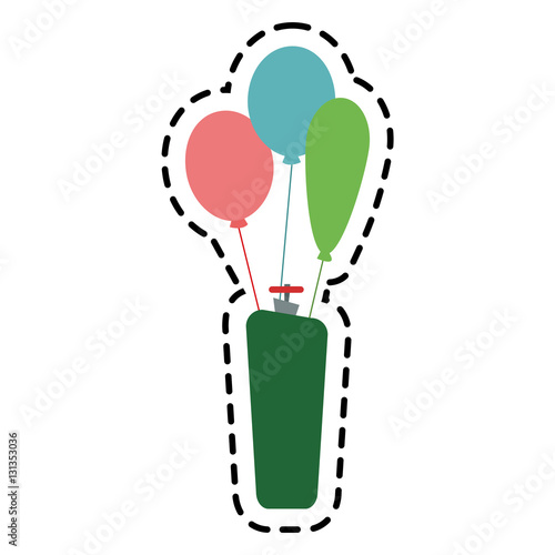 Balloons icon. Carnival fair circus entertainment and festival theme. Isolated design. Vector illustration