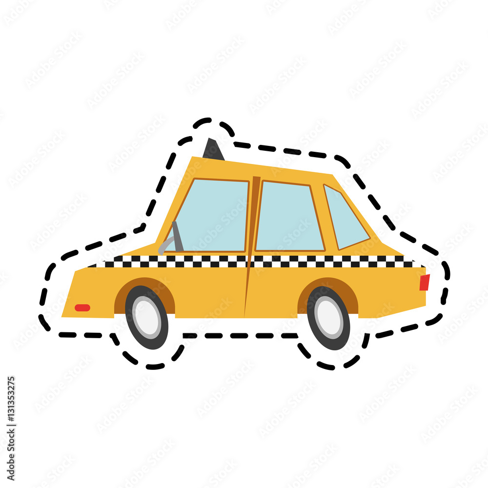 Taxi icon. Car transport vehicle and cab theme. Isolated design. Vector illustration Taxi icon. Car transport vehicle and cab theme. Isolated design. Vector illustration