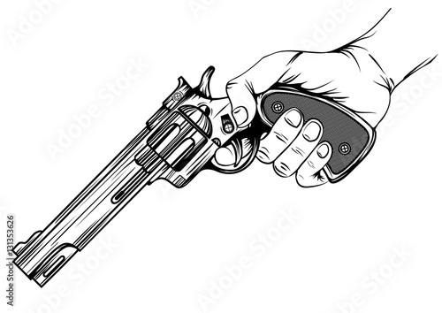 revolver in hand