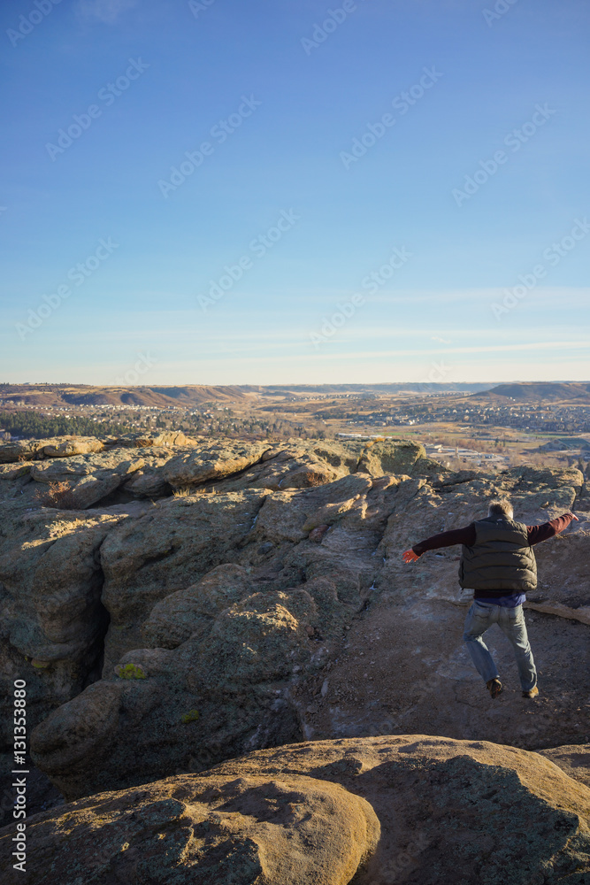 The Man Jumps Across the Mountain