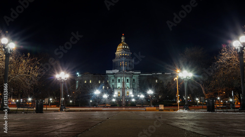 Colorado State Capital at Night