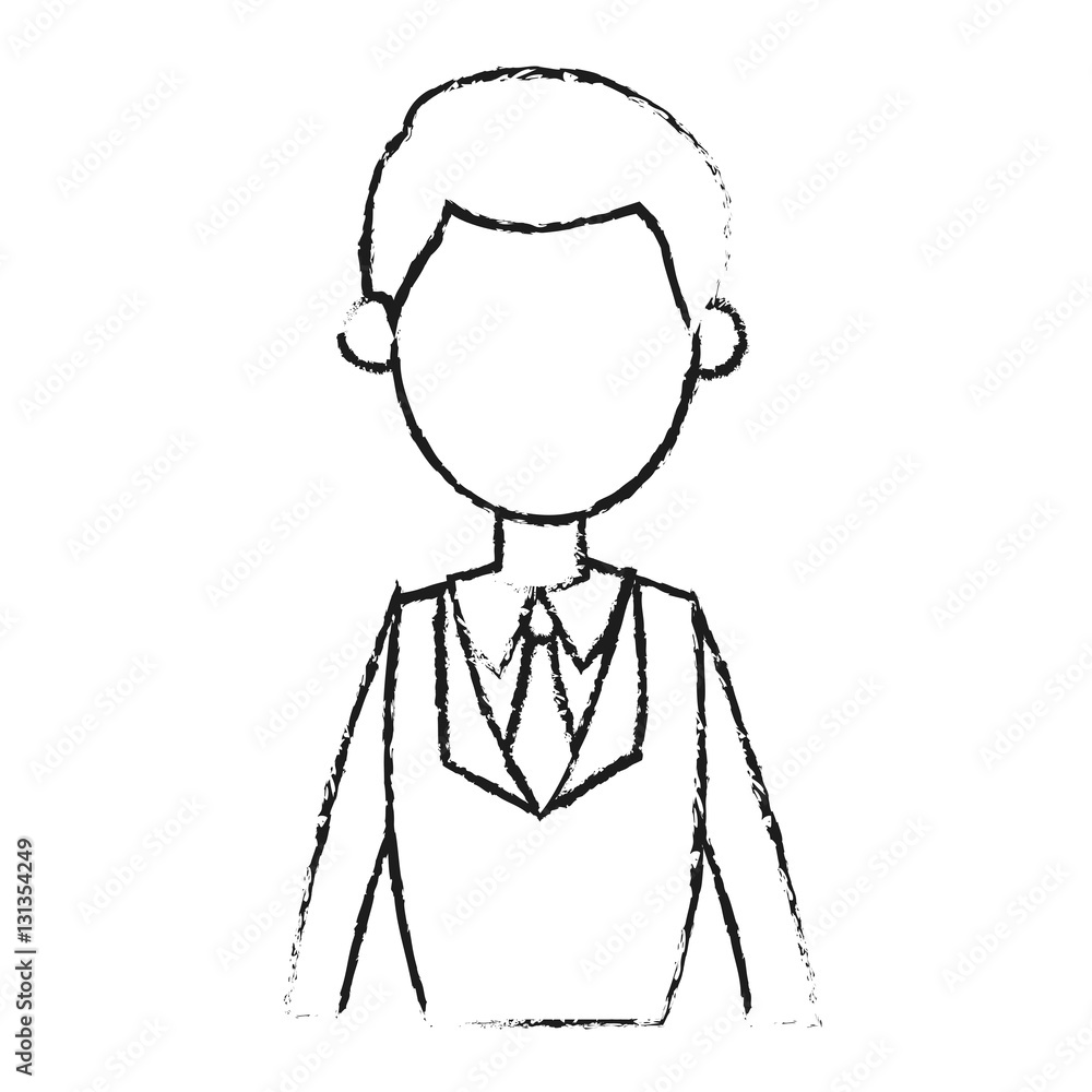 Man icon. Male avatar person people and human theme. Isolated design. Vector illustration