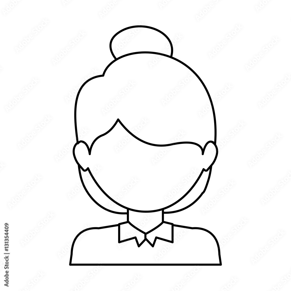 Woman icon. Girl female avatar person people and human theme. Isolated design. Vector illustration Woman icon. Girl female avatar person people and human theme. Isolated design. Vector illustration