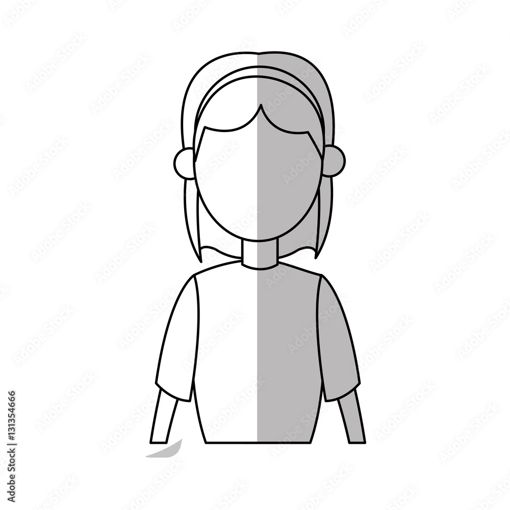 Woman icon. Girl female avatar person and people theme. Isolated design. Vector illustration Woman icon. Girl female avatar person and people theme. Isolated design. Vector illustration