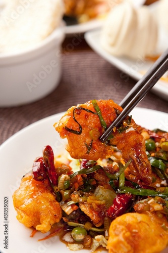  kkanpung saeu, Deep-fried Shrimp in Hot Pepper Sauce, 깐풍새우