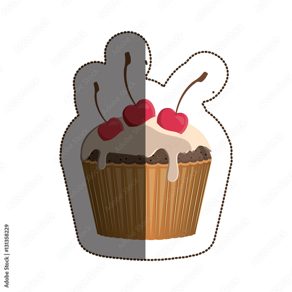 Muffin icon. Cupcake dessert sweet and bakery theme. Isolated design. Vector illustration Muffin icon. Cupcake dessert sweet and bakery theme. Isolated design. Vector illustration