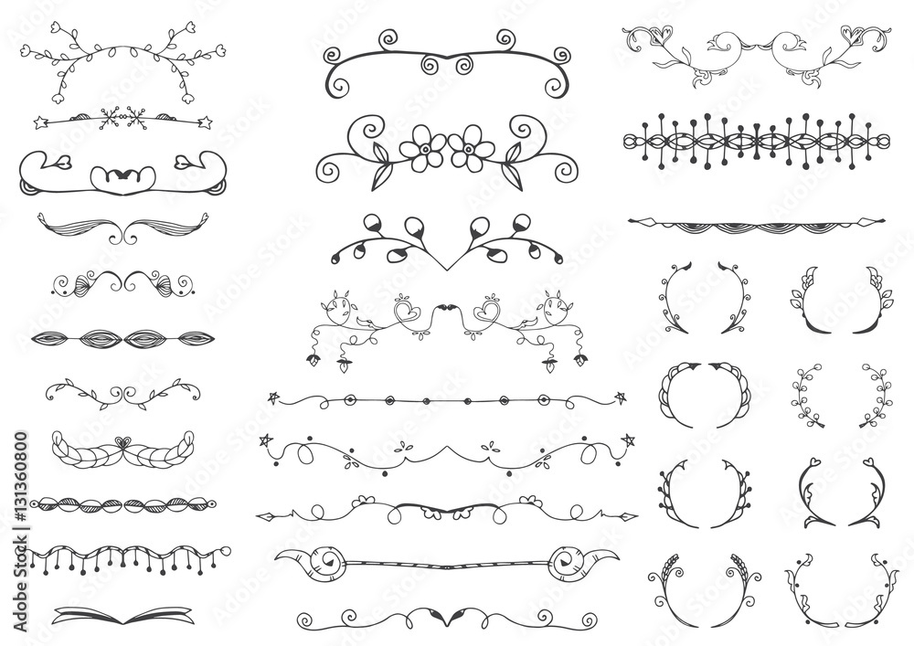 Ornamental lines and stripes doodle of free hand drawing sketch vector