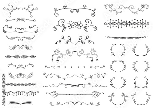 Ornamental lines and stripes doodle of free hand drawing sketch vector