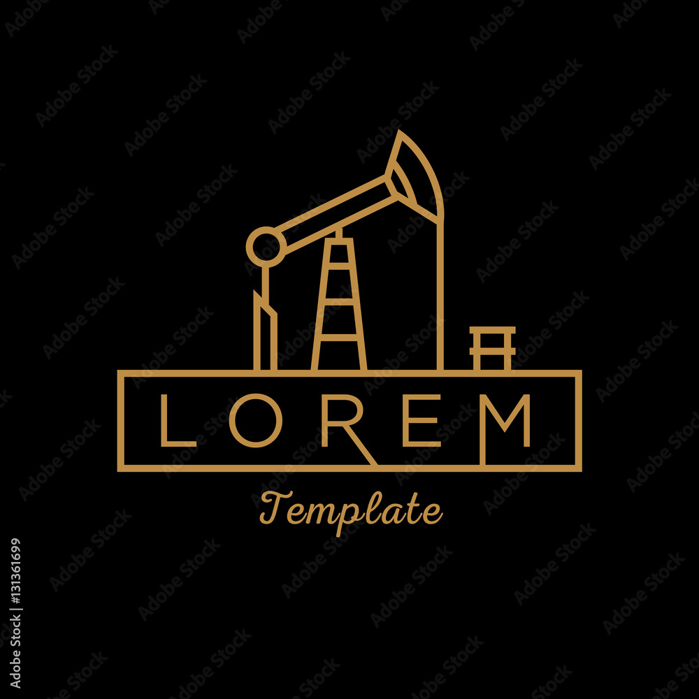 Oil Well Minimal Sign Vector Design Oil Well Minimal Sign Vector Design