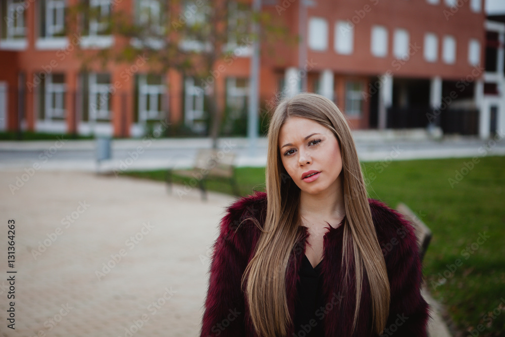Blond pretty girl with long hair Blond pretty girl with long hair