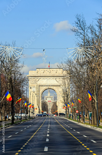 The Arch of Triumph (Arcul de Triumf) from Bucharest Romania