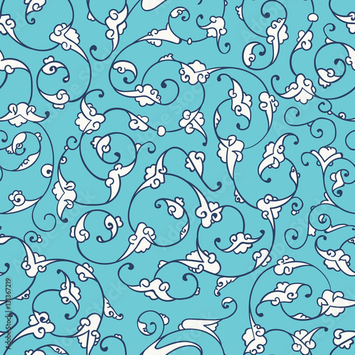 Rumi Iznik Seamless Pattern