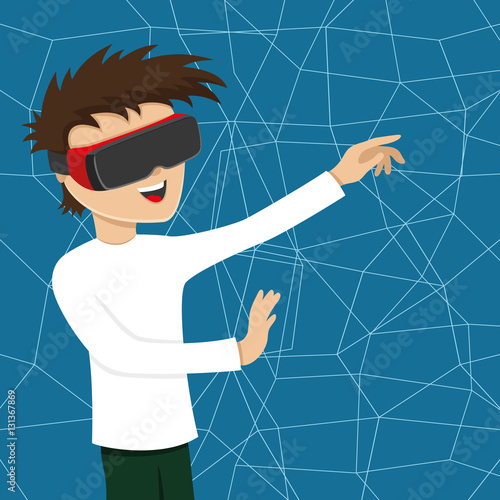Virtual reality glasses.