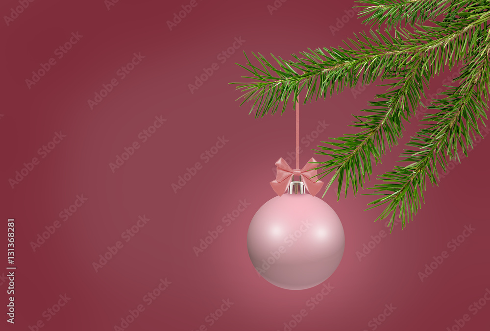 Image of Christmas balls on a pink background. Image of Christmas balls on a pink background.