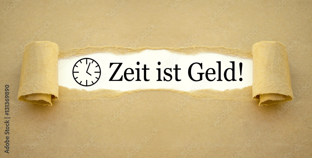 Zeit ist Geld Time is Money StockFoto Adobe Stock