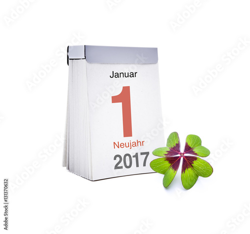 Abreißkalender 1. Januar