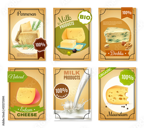 Milk Products Vertical Banners 