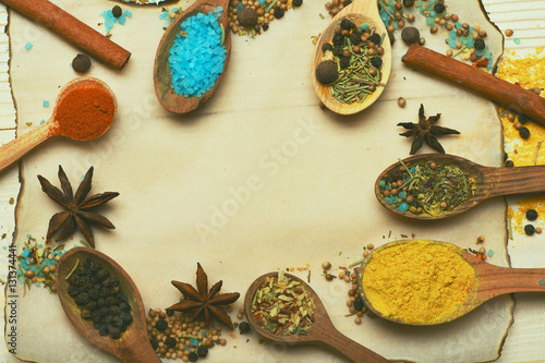 aromatic colorful spices