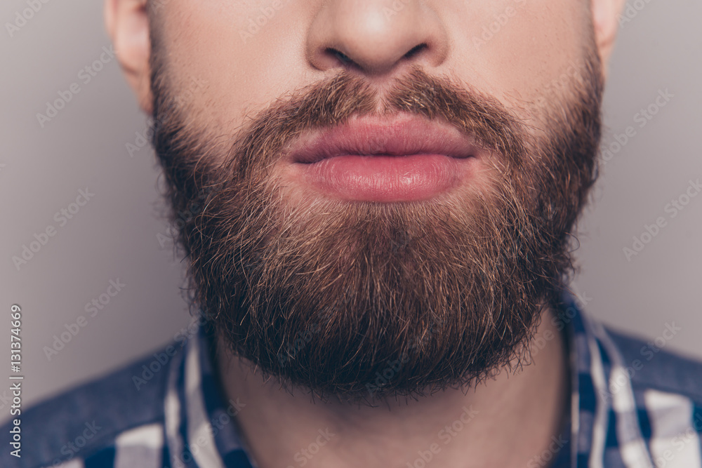 Obraz premium portrait of stylish young man with heavy beard