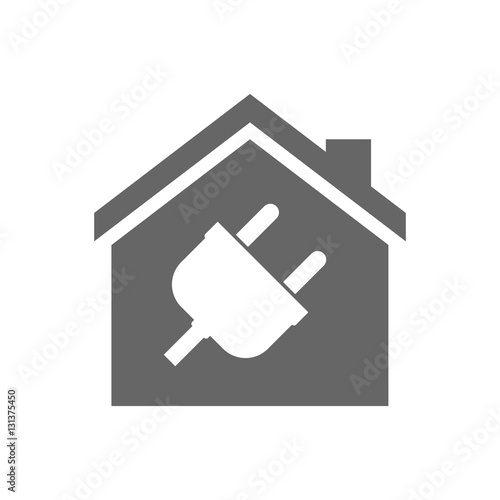 Isolated house with a plug
