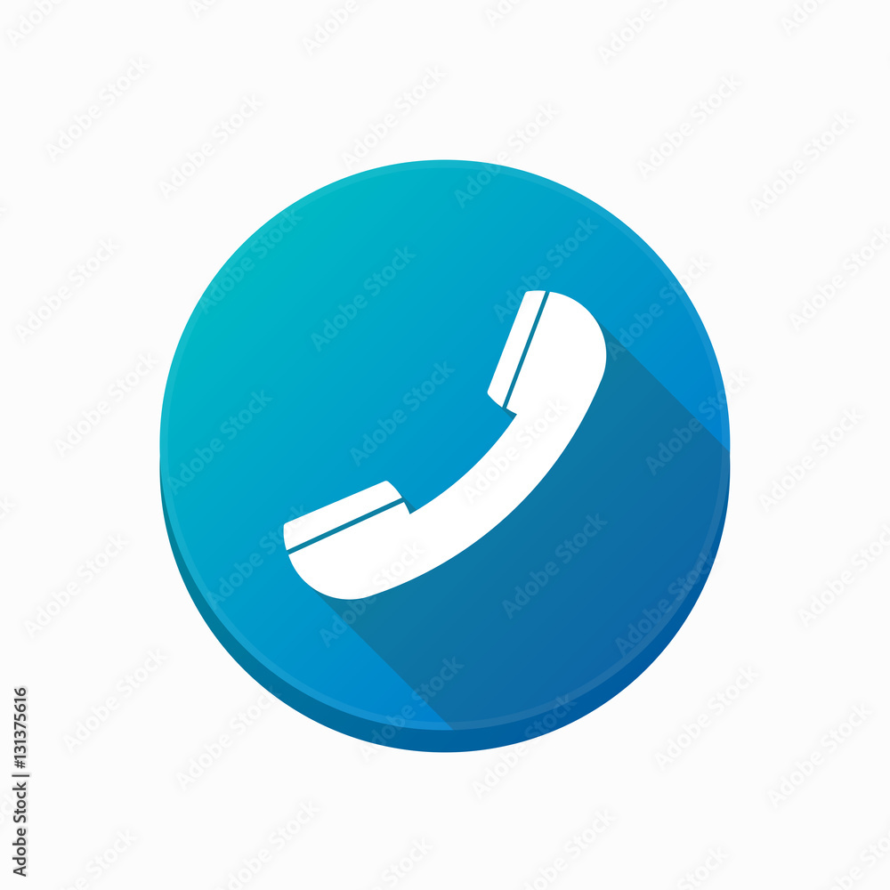 Isolated button with a phone Isolated button with a phone