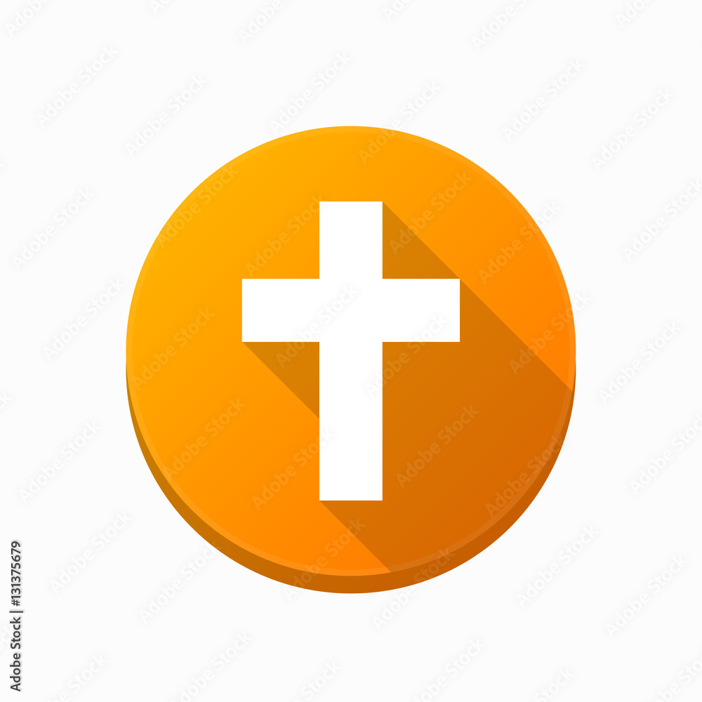 Obraz premium Isolated button with a christian cross