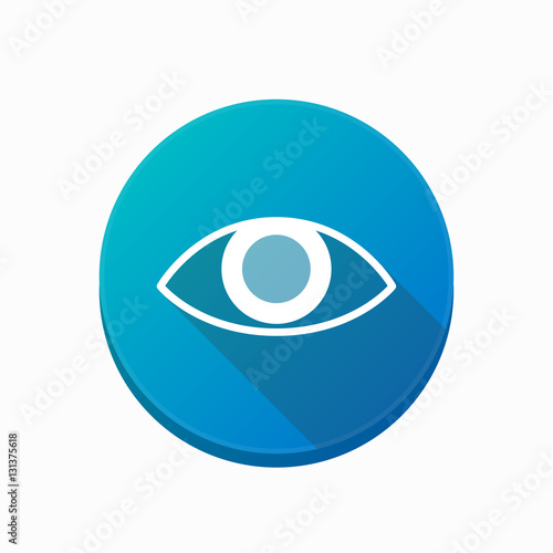 Isolated button with an eye
