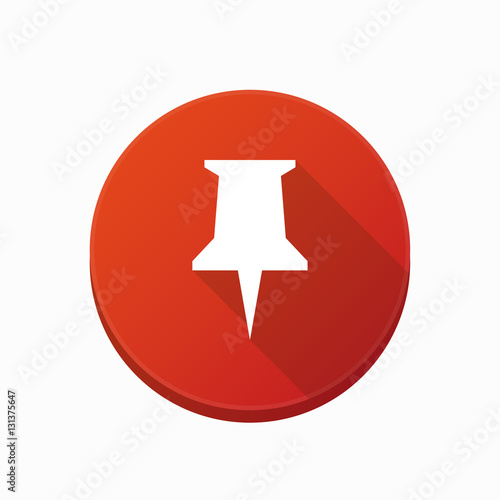 Isolated button with a push pin