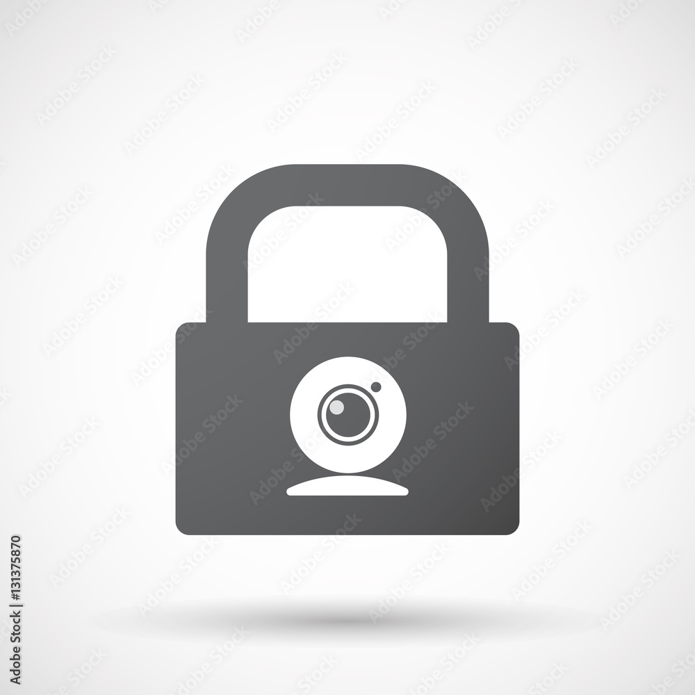 Isolated lock pad with a web cam Isolated lock pad with a web cam
