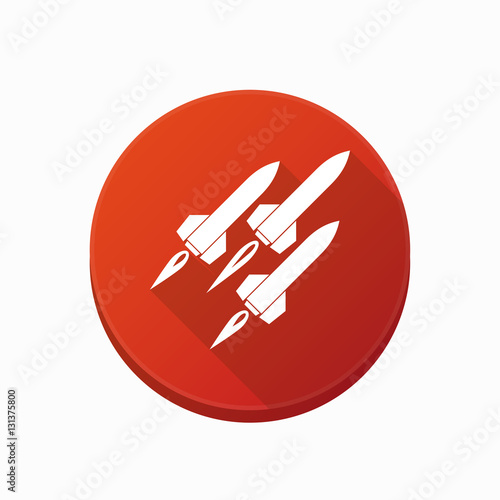 Isolated button with missiles