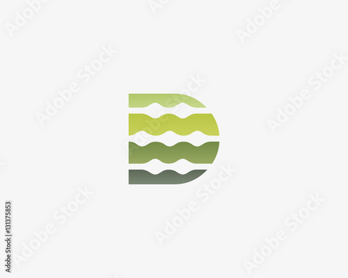 Abstract letter D logo icon vector design. Universal colorful biotechnology molecule atom dna chip symbol. Medicine, science, technology, laboratory, electronics logotype.