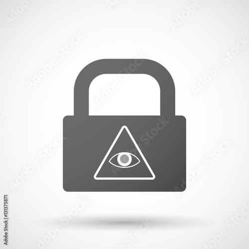 Isolated lock pad with an all seeing eye