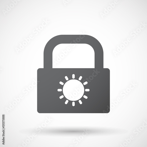 Isolated lock pad with a sun