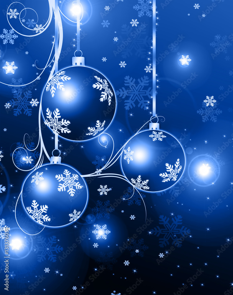 Christmas background blue balls Christmas background blue balls