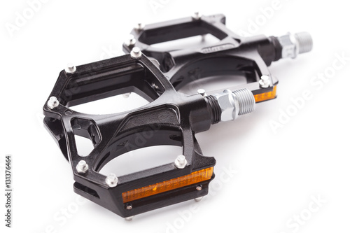 bicycle pedals on white background