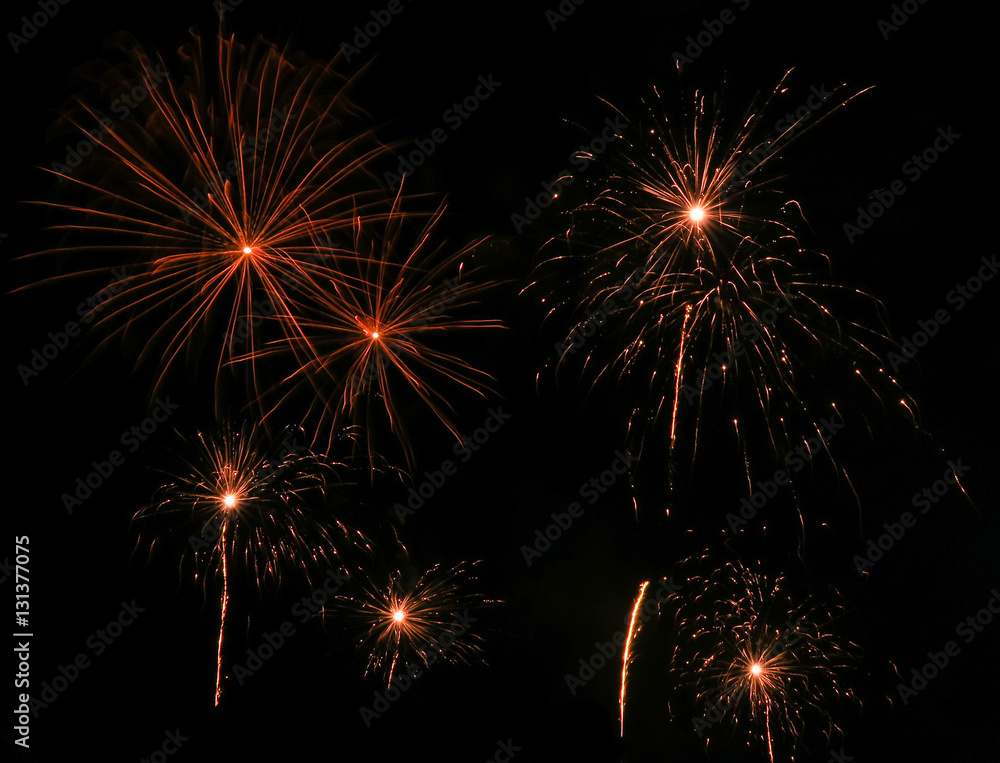 Illustration fireworks at an event.