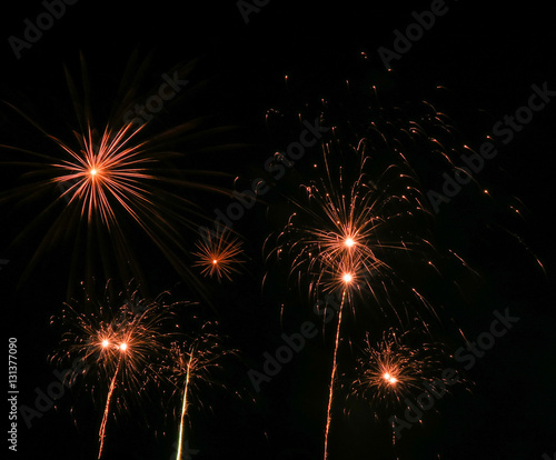 Illustration fireworks at an event.