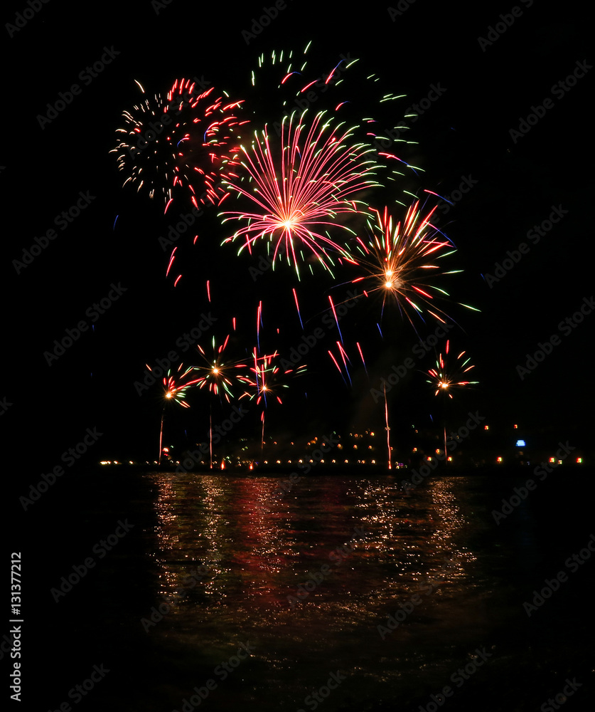 Illustration fireworks at an event. Illustration fireworks at an event.