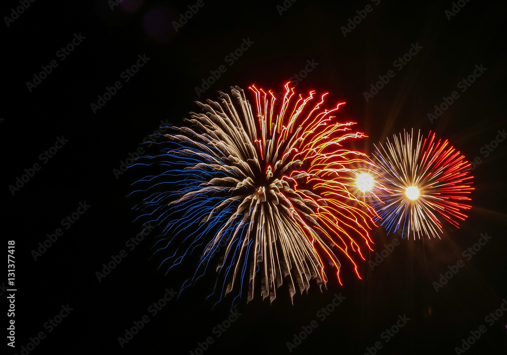 Fototapeta premium Illustration fireworks at an event.
