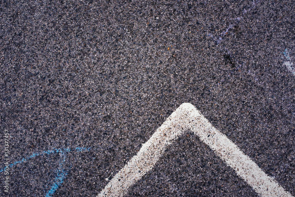 Fototapeta premium White line and asphalt road as simple urban background pattern