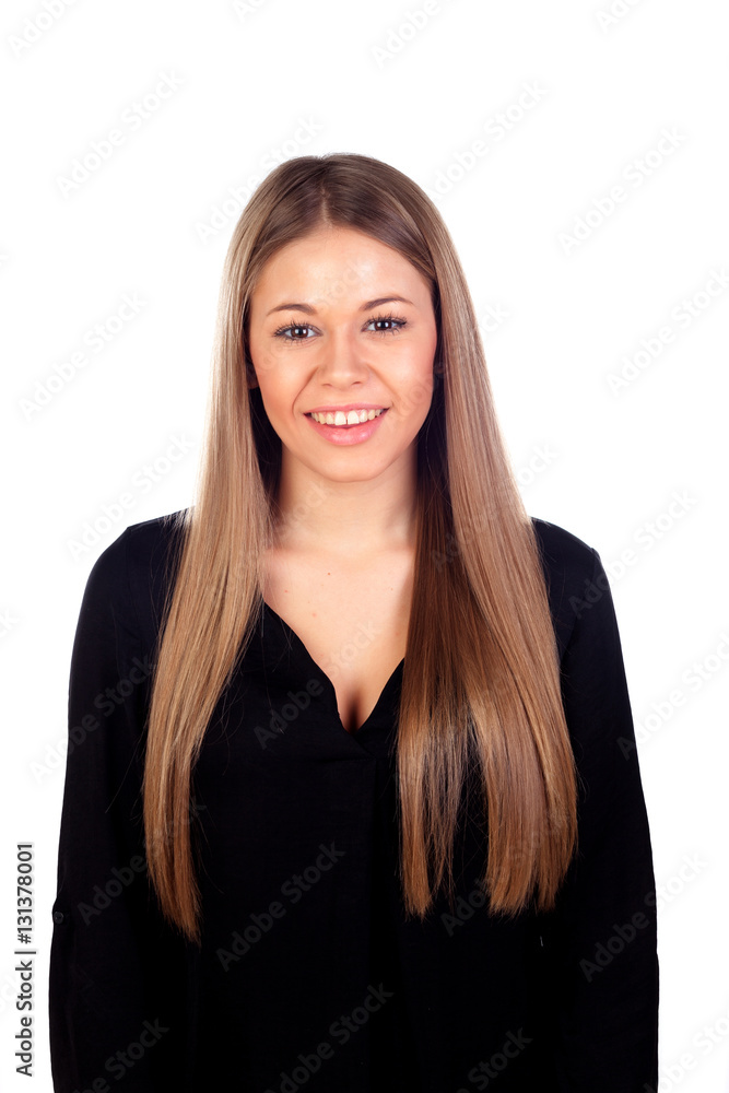 Beautiful fashion girl with straight long blonde hair Beautiful fashion girl with straight long blonde hair