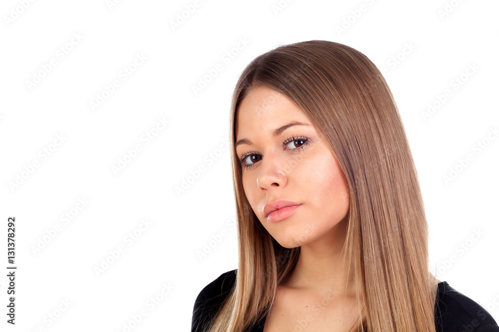 Beautiful fashion girl with straight long blonde hair Beautiful fashion girl with straight long blonde hair