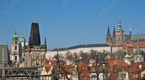 Prag - Tschechien - Blick von Karlsbrücke auf Hradschin