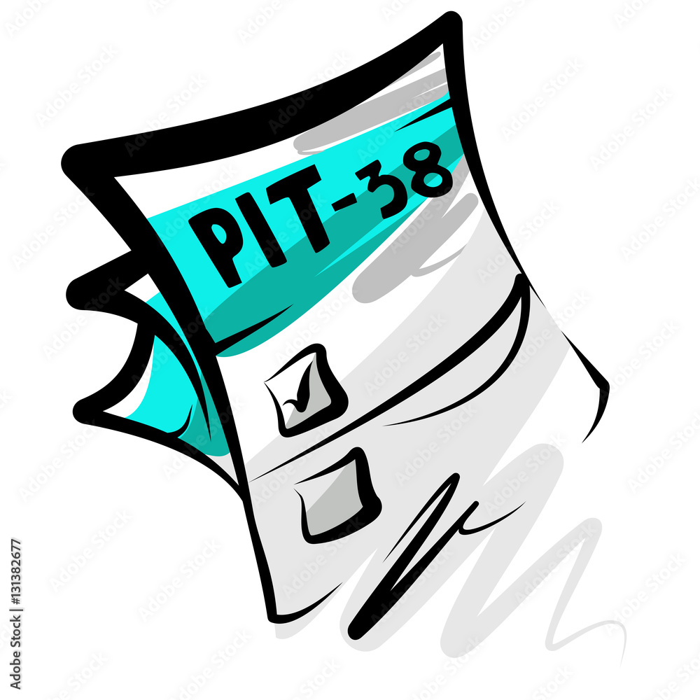 PIT-38 / formularz podatkowy - obrazy, fototapety, plakaty 