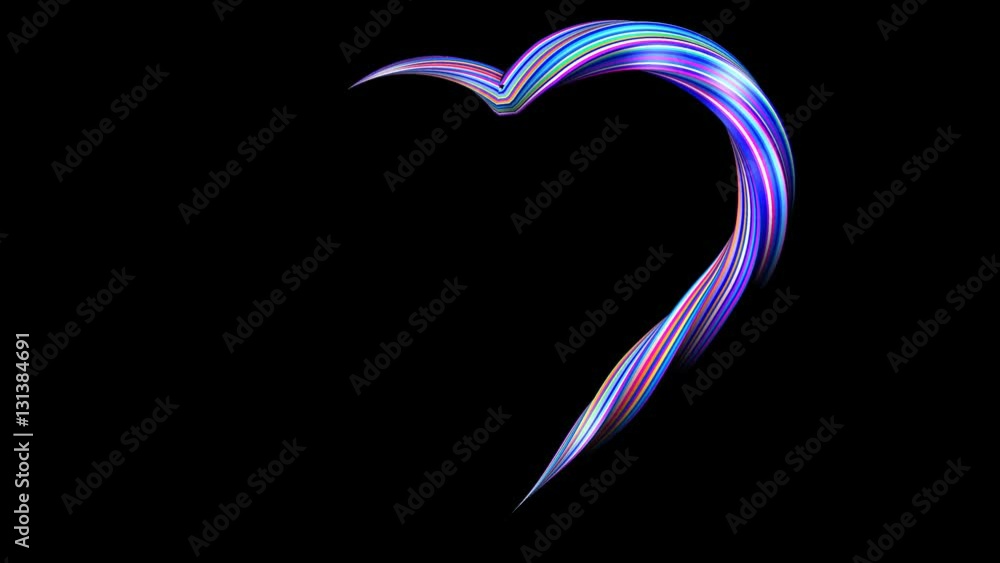 4k twist heart candy on black 4k twist heart candy on black